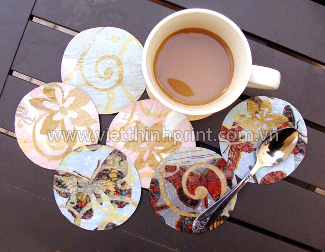Đế lót ly in họa tiết - 75