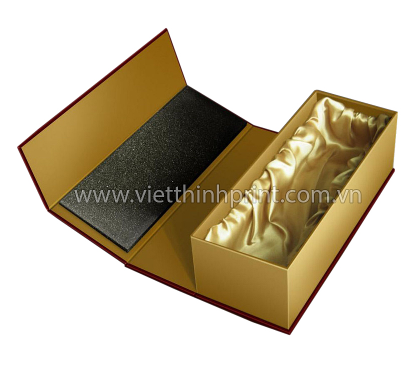 Hộp rượu cao cấp khay vải - 19